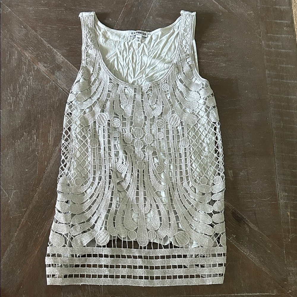 Express Cream Sleeveless Top